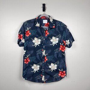 Ricky & Micky Hawaiian Blue Short Sleeve Button Up | M